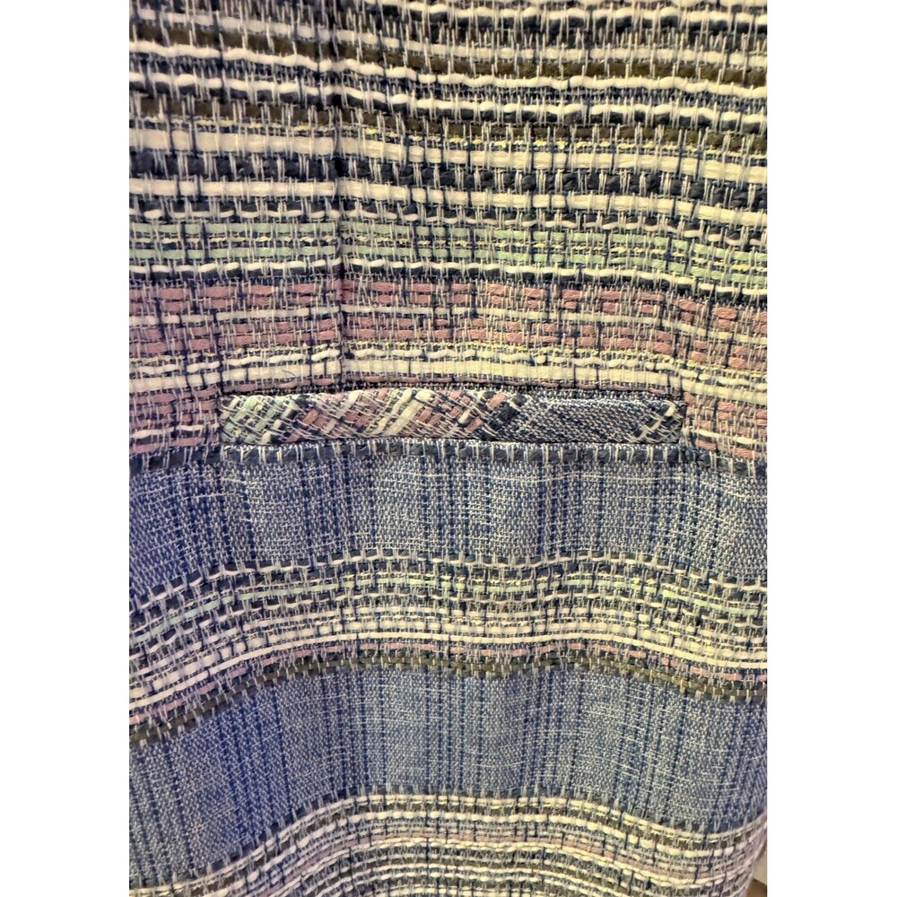 Talbots NWT Dress Sz 10 Blue Stripe Sleeveless A-Line Knee Length Classic Chic - Picture 11 of 11